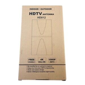 HDTV Antenna 4K UHD 1080p Indoor Outdoor USB Powered 360 Degree Reception